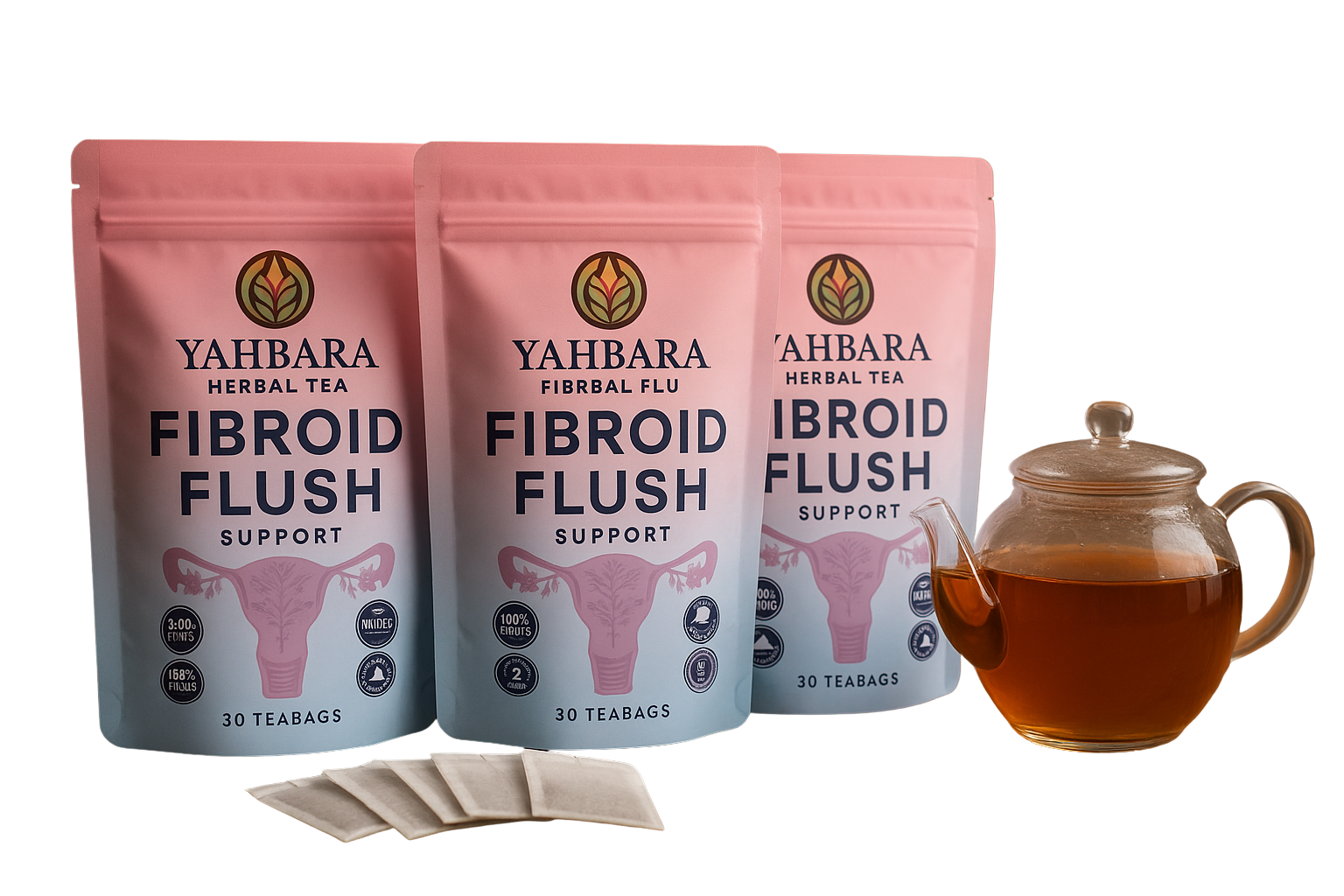 YAHBARA® Fibroid Flush Herbal Tea A carefully crafted herbal blend designed to support women’s womb health. Helps reduce heavy menstrual bleeding, supports healthy iron levels, promotes hormonal balance, and eases bloating and discomfort. Made with 100% natural, non-synthetic herbs to support cycle regularity, relaxation, and overall feminine wellness. 🌿 Organic • Clean Label • Trusted by Women
